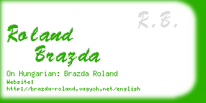 roland brazda business card